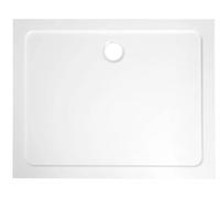 Bandeja de ducha Aqualine TECMI, de mármol sintético, rectangular, 80x70 cm, color blanco