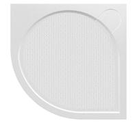 Bandeja de ducha Gelco ARCA, tipo Gussmarmor, con forma de cuarto de círculo, de 80x80 cm, modelo R550