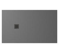 Bandeja de ducha Polysan TRENECA, de mármol sintético (Gussmarmor), 150x90 cm, con posibilidad de acortamiento, color gris mate