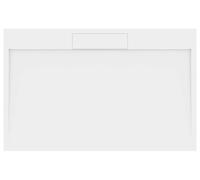 Bandeja de ducha rectangular Gelco IRENA, fabricada en material Gussmarmor, de 140x90 cm