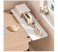 Bandeja de extensión de escritorio plegable para teclado, escritorio de pared flotante, abatible, se puede utilizar como apoyabrazos, estantes, tablero de extensión (White, 50*20'
