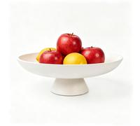 Bandeja de frutas antigua decorativa, con patas altas y diseño vintage