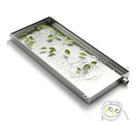 Bandeja de goteo de acero inoxidable 304 para unidades de CA, 60 x 50 x 3 cm / 24x20x1.2 in, colector de agua antiderrames, ideal para sistemas HVAC, duradera y fácil de limpiar