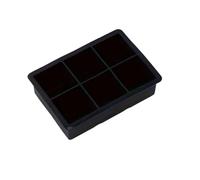 Bandeja de hielo cuadrada grande de silicona de 6 celdas for fiesta, barbacoa, congelador, caja fuerte,For Home Kitchen Use