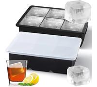 Bandeja de hielo grande con rejilla de 4/6/8/15, molde gigante Jumbo grande de silicona de calidad alimentaria, bandeja cuadrada para cubitos de hielo, molde DIY, bandeja para cubitos de hielo 4 grid-