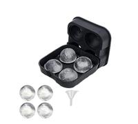 Bandeja de hielo reutilizable del molde del hielo de la bola del silicón del tamaño grande de la rejilla 4/6/8,For Home Kitchen Use(4 Grids Ice ball)