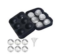 Bandeja de hielo reutilizable del molde del hielo de la bola del silicón del tamaño grande de la rejilla 4/6/8,For Home Kitchen Use(6 Grids Ice ball)