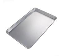 Bandeja de horno de 45 x 33 cm, aleación de aluminio, resistente, para tartas, pizza, verduras, compatible con bosch para siemens para neff para hornear plateado