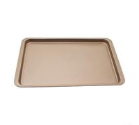 Bandeja de horno de acero al carbono resistente de 37 x 25 cm, bandeja dorada para asar verduras, carne, utensilios profesionales para hornear