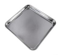 Bandeja de horno de acero inoxidable, cuadrada, resistente, resistente al calor, distribución uniforme del calor para galletas, galletas, fácil limpieza, herramienta de cocina duradera (25 x 25 x 2,5