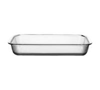 Bandeja de horno rectangular de vidrio de borosilicato apta para microondas y horno transparente para cocinar alimentos