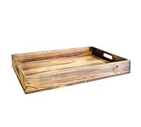 Bandeja de madera para servir, 60 x 40 x 8 cm, bandeja de desayuno, bandeja decorativa, bandeja de presentación, bandeja de servir, bandeja para cama