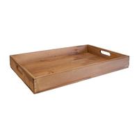 Bandeja de madera para servir, 60 x 40 x 8 cm, bandeja de desayuno, bandeja decorativa, bandeja de presentación, bandeja de servir, bandeja para cama