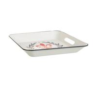 Bandeja de metal blanca 28,5x28,5x4