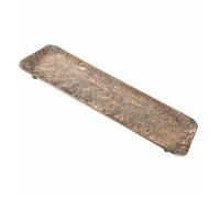 Bandeja de metal dorada 54x19x4 cm