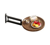 Bandeja de pared plegable - 11,81 pulgadas Hierro/Madera | Bandeja de almacenamiento que ahorra espacio - Estantería plegable multifuncional smartphones, bebidas, postres, perfecto para