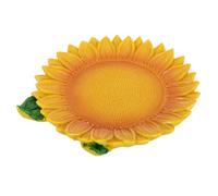 Bandeja de Resina para Joyas, Plato de Secos Creativo | Color Amarillo, Forma de Plantas y Bordes Redondeados, Uso en Oficina o Salón, Fácil de Limpiar