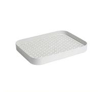 Bandeja de secado de platos de doble capa, tablero de drenaje de plástico PP resistente al calor con recogedor de goteo para encimera de cocina, vajilla, organizador de almacenamiento de baño versátil