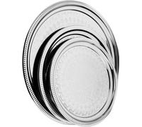 Bandeja de servicio de estilo oriental, juego de 3 unidades - diseño redondo en plata, diámetros de 36/40/50 cm