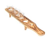 Bandeja de servicio genérica Tequila - Dispensador de licores, bandeja de servicio de bebidas de madera con 6 vasos | Soporte de Tequila, Platau De Ser-Ice para Restaurante, B