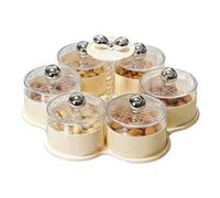 Bandeja de servir dividida - Bandeja de servir dividida | Rotating Party Nuts Food Platter | Sectional Servings Trays | Divideds Rotating Nuts Container For Food Table Kids Adults Travel Picnic