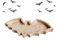 Bandeja de servir Halloween Divertidos Platos De Madera Con - Y | Bandeja de comedor gótica para oficina, hogar, entrada, cocina, comedor, fiesta de vacaciones