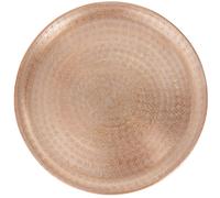 Bandeja De Servir Oriental Dorada De Aluminio 30 cm Para Salón