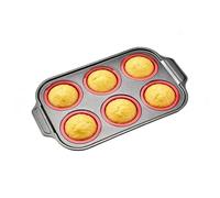 Bandeja De Silicona Para Hornear - 6 Cavidades Molde Muffins Reutilizable | Molde bandeja horneable | Hogar, Cocina, Horno, Freidora De Aire, Cocinar, Freír, Decorar, Huevo, Chocolate, Postre