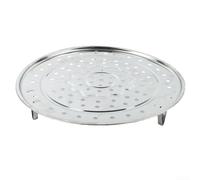 Bandeja de vapor ajustable de acero inoxidable con 3 soportes desmontables para ollas, sartenes, utensilios de cocina, placa de vapor redonda de 18 a 30 cm (20 cm)
