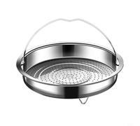 Bandeja de vapor de acero inoxidable con mango para olla a presión, cesta de vapor 304 para alimentos, rejilla escurridor, distribución uniforme del calor, fácil de limpiar, apto para lavavajillas