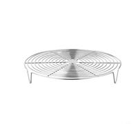 Bandeja de vapor de acero inoxidable para woks y sartenes, rejilla redonda de enfriamiento, preparación de alimentos saludables, 20 cm (28 cm)