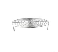 Bandeja de vapor de acero inoxidable para woks y sartenes, rejilla redonda de enfriamiento, preparación de alimentos saludables, 20 cm (24 cm)