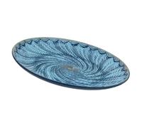 Bandeja decorativa de madera azul 40x40x4h cm