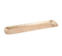 Bandeja decorativa oriental Hedye de aluminio en oro, 58 cm