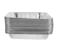 Bandeja Desechable 2850 de Aluminio 30 Piezas para Hornear y Asar | Plata, Resistente a Altas Temperaturas y Distribución Uniforme del Calor, Uso Versátil en Reuniones y Parrilla