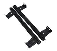 Bandeja extraíble con rodamiento de bolas silencioso, soporte colgante ajustable, guía pista suspensión, guías cajón telescópicas plegables, color negro, 4 Uds Para Cajones De Armarios