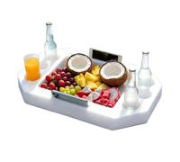 Bandeja flotante para piscina, barra portátil con compartimentos | Mesa flotante de piscina para bañera de hidromasaje, lago, playa, vacaciones, fiesta, reunión junto al agua