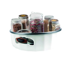 Bandeja Giratoria Organizadora We Houseware - Optimiza tu Espacio con Estilo | Ideal para Cocina, Baño y Escritorio | Material Duradero de Alta Calidad | Diseño Giratorio 360° | Medidas Compactas 29,8