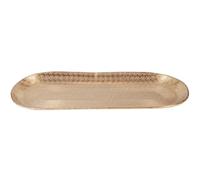 Bandeja Jasur oriental de aluminio, 45 cm, té marroquí dorado, decoración de oro en la mesa