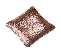 Bandeja martillada Posavasos de aleación cobre hecho a mano, portavasos lata, tapetes, manteles individuales aislamiento térmico, accesorios for la ceremonia del té para joyeros(2-7.5X0.3CM)