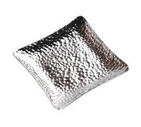 Bandeja martillada Posavasos de aleación cobre hecho a mano, portavasos lata, tapetes, manteles individuales aislamiento térmico, accesorios for la ceremonia del té para joyeros(3-7.5X0.3CM)