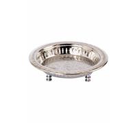 Bandeja Oriental de Plata de Metal 27 cm Servir Té Hecha a Mano