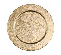 Bandeja Oriental Dorada de Metal 50 cm Servir Hecha a Mano, India