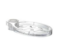 Bandeja para Barra Deslizante de Ducha para jabón y artículos, C | Bandeja ovalada con borde, almacenamiento montado en cuello, acceso organizado jabón y los cepillos