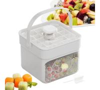 Bandeja Para Cubitos De Hielo Con Tapa Y Contenedor, Comunicado De Prensa | Bandeja Para Hacer Hielo Para El Hogar, Camping, Recolección De Bebidas, Whisky, Cócteles,Té Y Café,Hogar,Camping,Recolección
