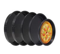 Bandeja para patatas fritas para horno microondas de 6-10 pulgadas, plato para hornear Pizza, bandeja de cocina antiadherente para cocinar Pizza, acero al carbono, fácil de endotérmico 9in