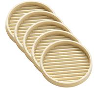Bandeja para Plantas Redonda de Resina PP, Base para Macetas, 5 Pzas | Bandeja de Goteo para Plantas Moderna con Crestas Elevadas para Jardín, Terraza, Balcón(16x2cm/6.3x0.8in)