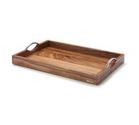 Bandeja para servir, 53 x 36 cm, con asas, madera de acacia, Continenta