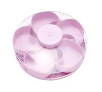 Bandeja Para Servir Dividida: Base Giratoria Antideslizante, Contenedor Para Refrigerios De 8,66 X 8,66 X 1,97 Pulgadas, Organizador De Aperitivos Para Mesa De Comedor, Juego De Cajas De Alimentos Fab