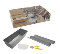 Bandeja Perforada Antiadherente para Baguettes de Acero por De Buyer - Ideal para Cocción Uniforme y Crocante en Horno hasta 220 °C